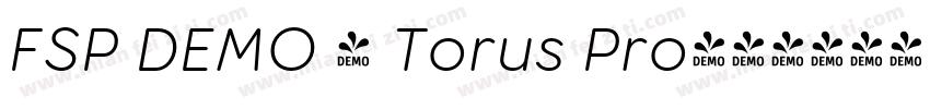 FSP DEMO - Torus Pro字体转换